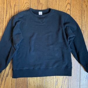 Velva Sheen Japanese Loopwheeler Big Crew Sweatshirt black medium